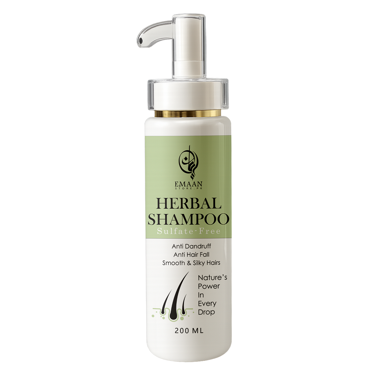 Emaan Herbal Shampoo for Hair Fall Control – Natural & Sulfate-Free – 200ml